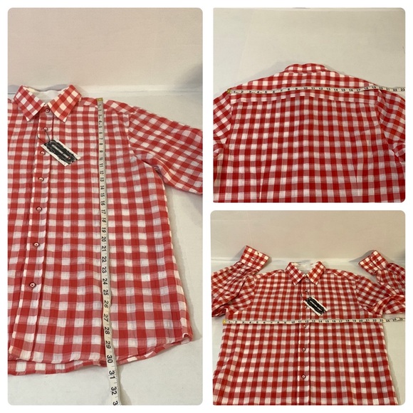 INTERNATIONAL LAUNDRY Button Down Plaid Shirt, Linen-Cotton, Sz. L/NWT - Picture 10 of 17